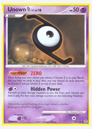 Unown Z — catalogusbeeld