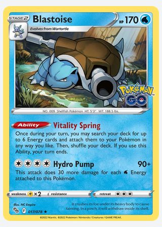 Blastoise — catalogusbeeld