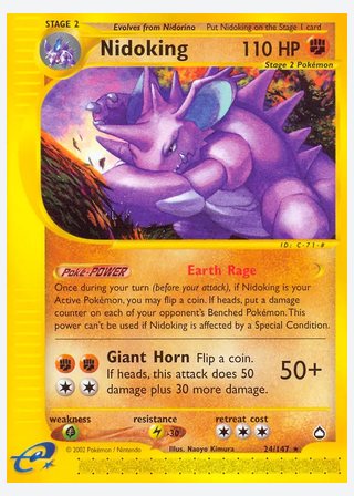 Nidoking — catalogusbeeld