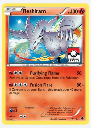 Reshiram — catalogusbeeld