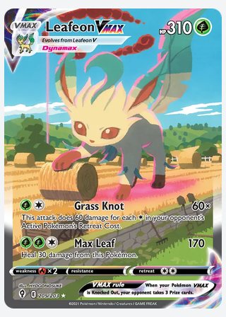 Leafeon VMAX — catalogusbeeld