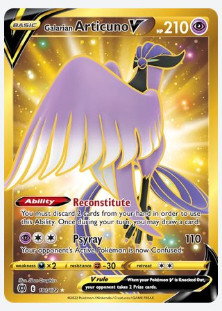 Galarian Articuno V — catalogusbeeld