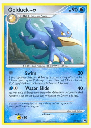 Golduck — catalogusbeeld