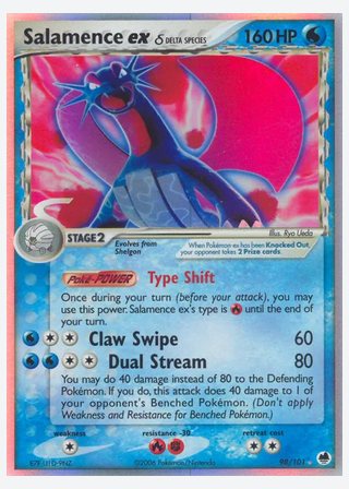 Salamence ex δ — catalogusbeeld