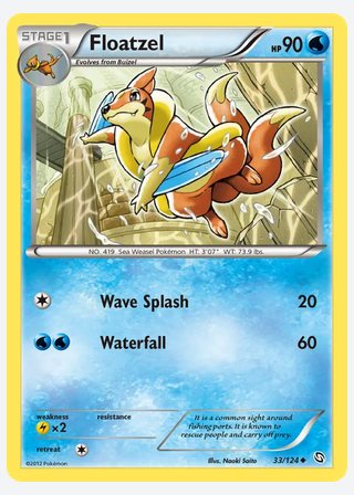 Floatzel — catalogusbeeld