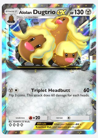 Alolan Dugtrio ex — catalogusbeeld