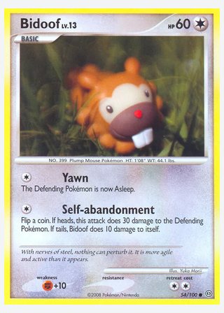 Bidoof — catalogusbeeld