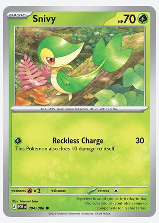 Snivy — catalogusbeeld
