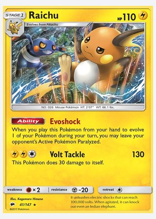 Raichu — catalogusbeeld