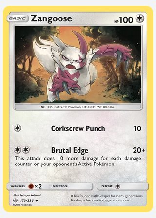 Zangoose — catalogusbeeld