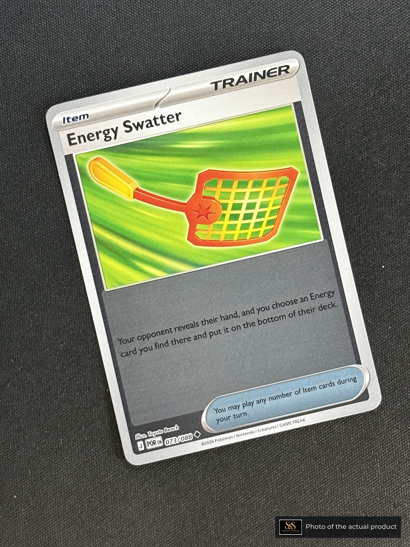 Energy Swatter — echte voorzijde