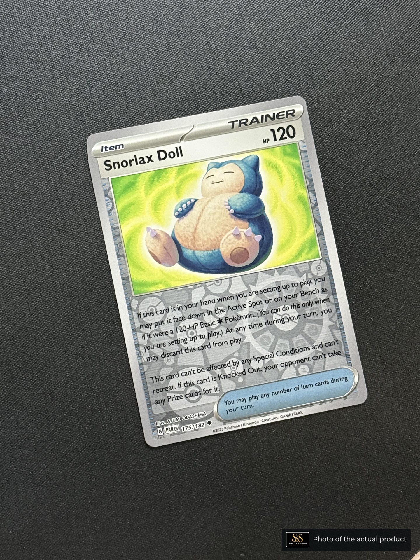 Snorlax Doll — echte voorzijde
