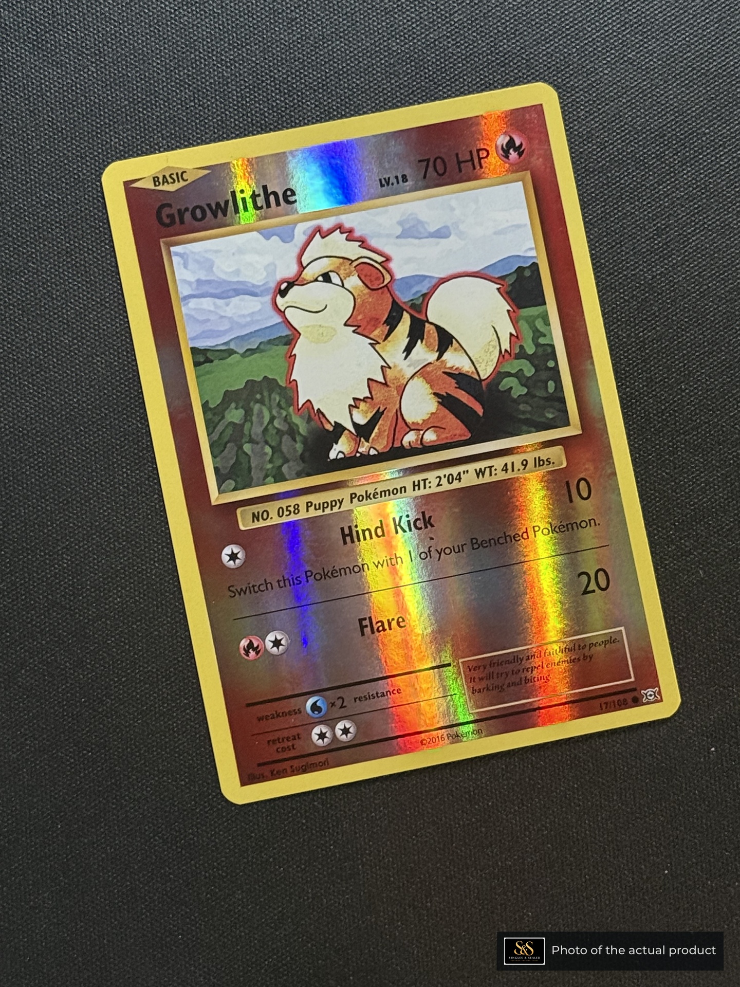 Growlithe — echte voorzijde