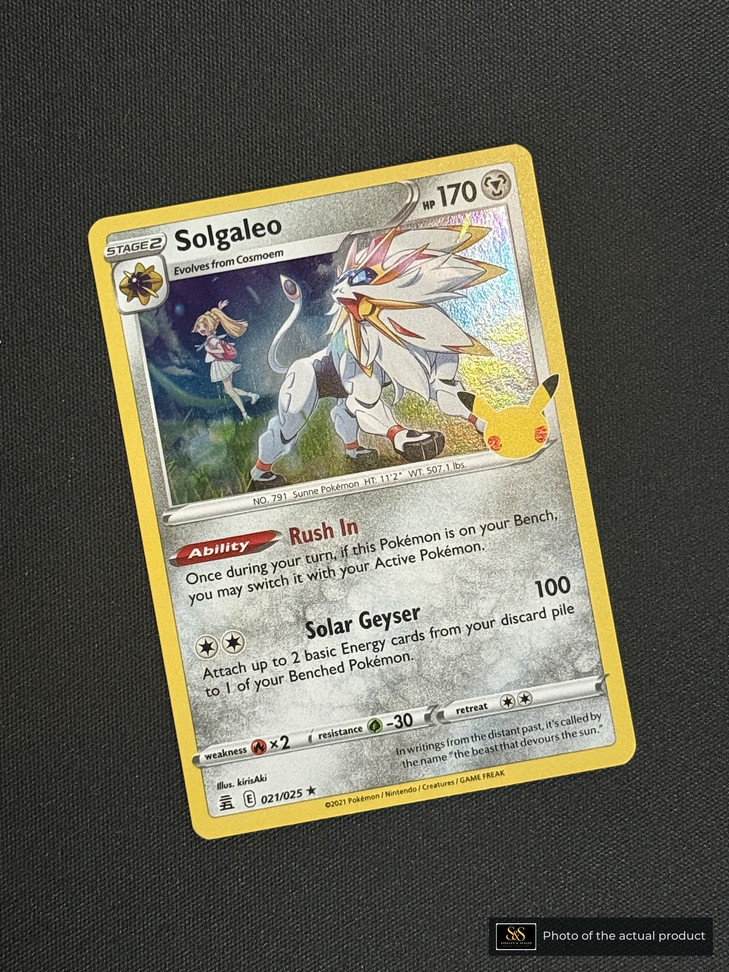 Solgaleo — echte voorzijde