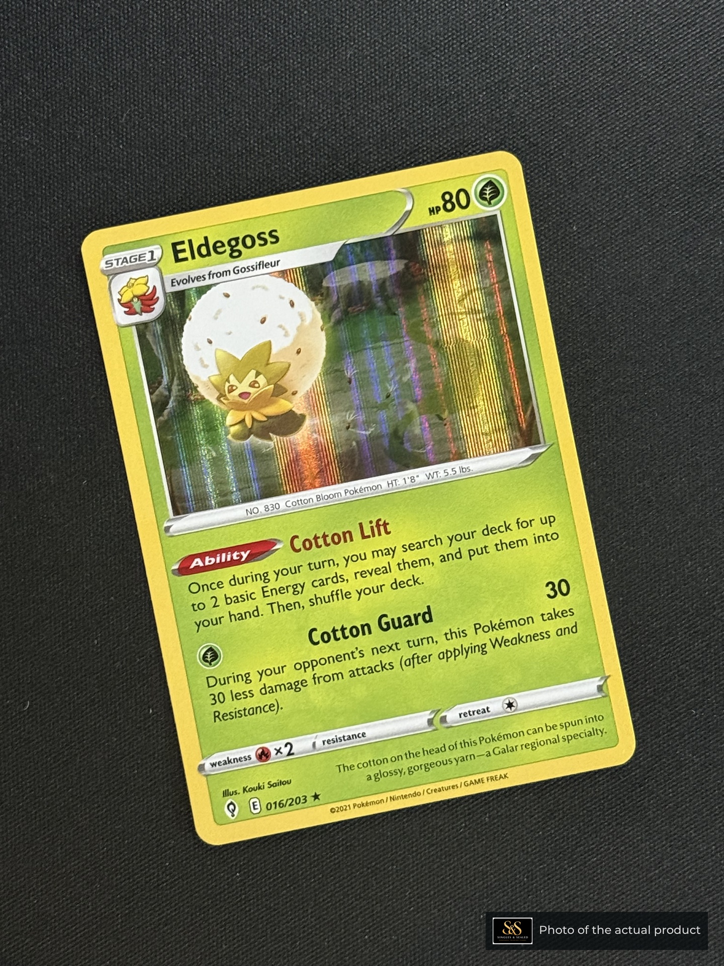 Eldegoss — echte voorzijde