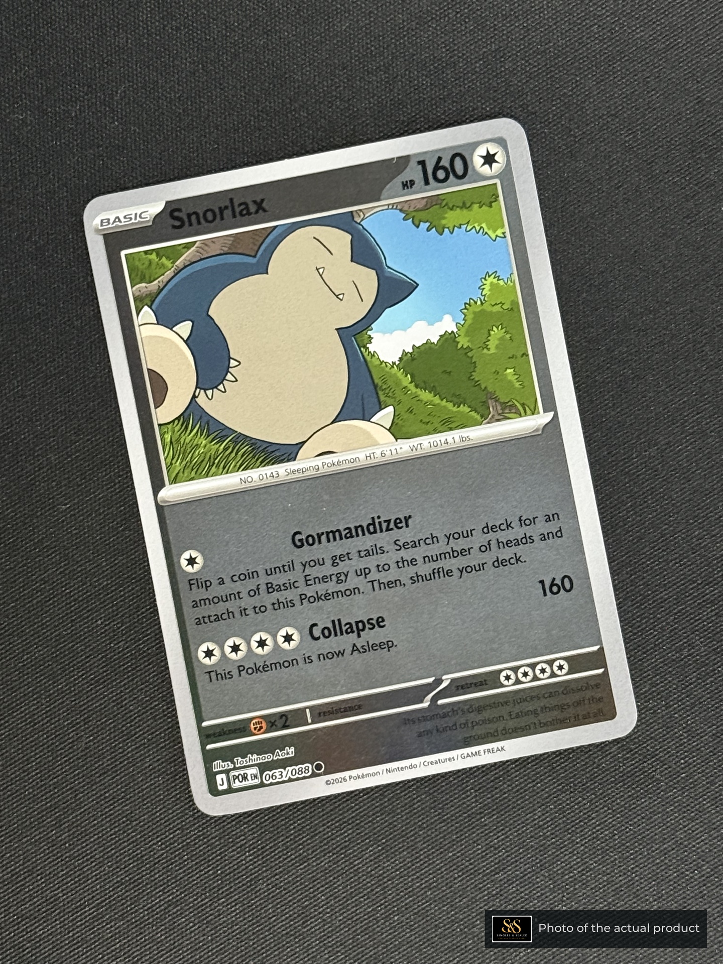 Snorlax — echte voorzijde
