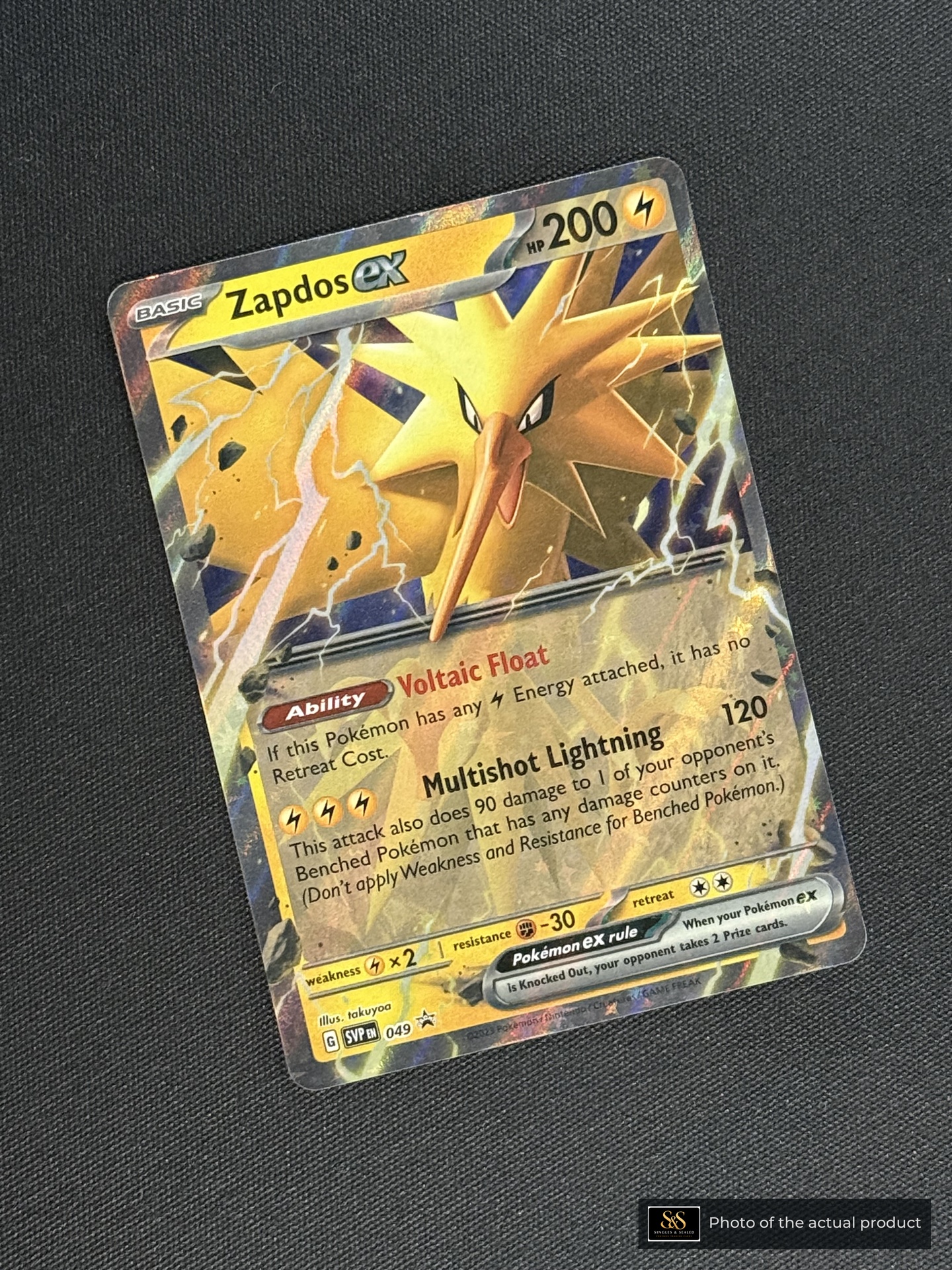 Zapdos ex — echte voorzijde