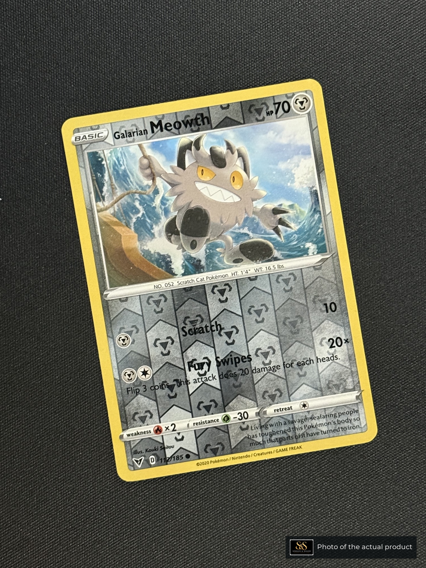 Galarian Meowth — echte voorzijde