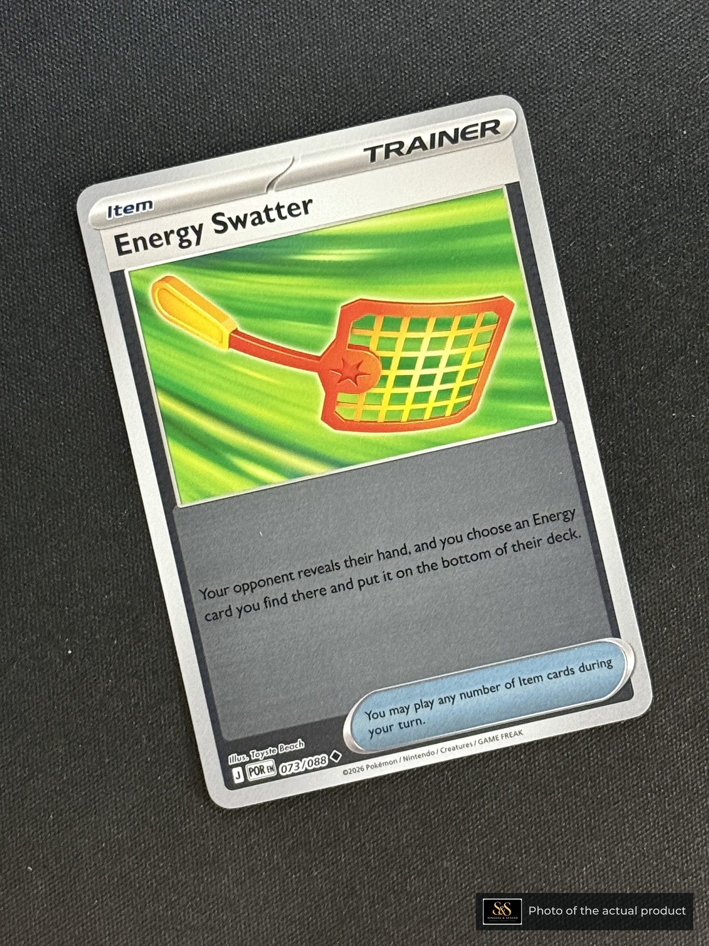 Energy Swatter — echte voorzijde