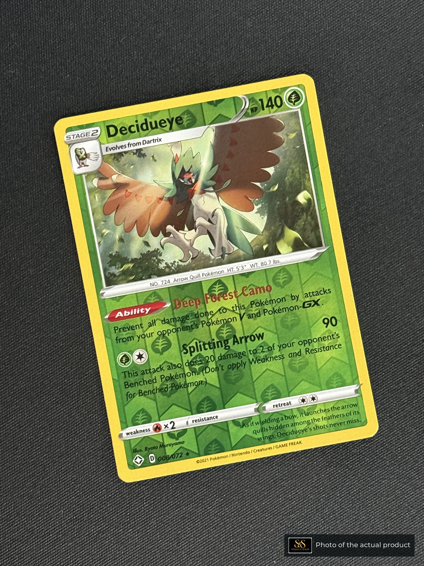 Decidueye — echte voorzijde